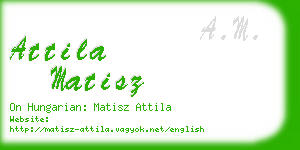 attila matisz business card